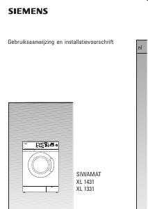 Handleiding Siemens WXL1331FG Wasmachine