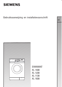 Handleiding Siemens WXL1430FG Wasmachine