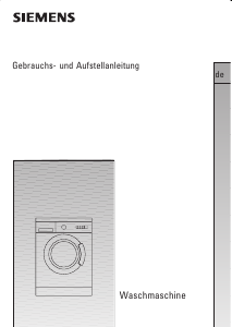 Bedienungsanleitung Siemens WXS1246 Waschmaschine