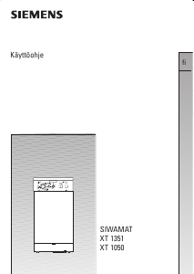 Käyttöohje Siemens WXT1351SN Pesukone