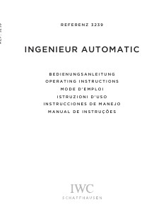Manual de uso IWC 3239 Ingenieur Automatic Reloj de pulsera
