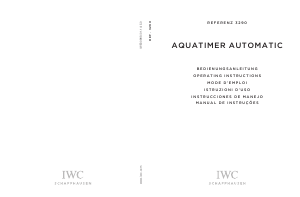 Mode d’emploi IWC 3290 Aquatimer Automatic Montre