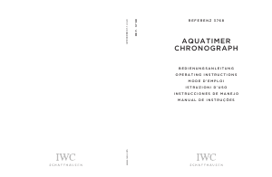 Mode d’emploi IWC 3768 Aquatimer Chronograph Montre