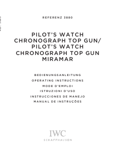 Mode d’emploi IWC 3880 Pilot Chronograph Montre