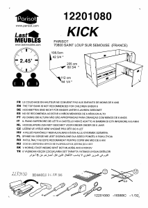 Manual de uso Parisot 12201080 Kick Cama alta