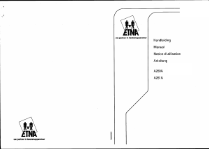 Handleiding ETNA A260A Kookplaat