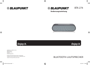 Bedienungsanleitung Blaupunkt BTA 274 Lautsprecher