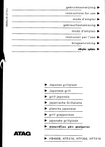 Handleiding ATAG HB400B Kookplaat