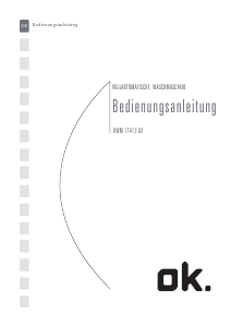 Bedienungsanleitung OK OWM 17413 A3 Waschmaschine