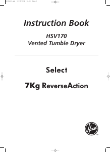 Bruksanvisning Hoover HSV 170-80 Torktumlare