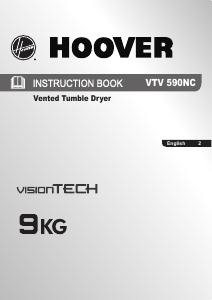Bruksanvisning Hoover VTV 590NC-80 Torktumlare