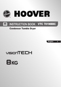 Manual Hoover VTC 781NBBC-80 Dryer