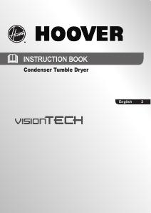 Manual Hoover VTC 581BB-80 Dryer