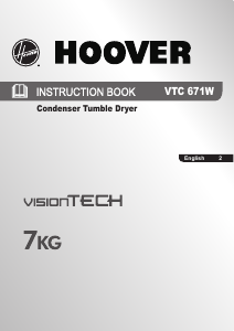 Manual Hoover VTC 671W-80N Dryer