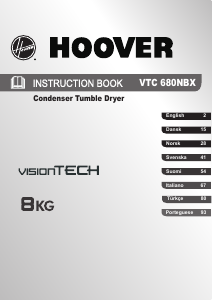 Handleiding Hoover VTC 680NBX-S Wasdroger