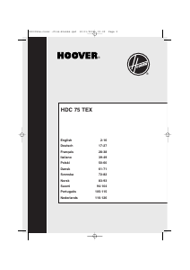Käyttöohje Hoover HDC 75 TEXFR Kuivausrumpu