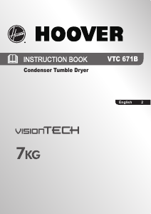 Bruksanvisning Hoover VTC 671B-80N Torktumlare