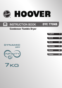Bruksanvisning Hoover DYC 770NB-S Torktumlare