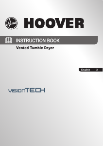 Bruksanvisning Hoover VTV 570NB-80 Torktumlare
