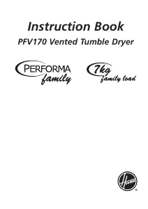 Bruksanvisning Hoover PFV 170-80 Torktumlare