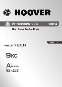 Bruksanvisning Hoover VHH 99A-80N Torktumlare
