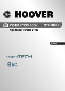 Bruksanvisning Hoover VTC 580NC-80 Torktumlare