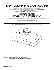 Mode d’emploi Maytag UXL6048YSS Hotte aspirante