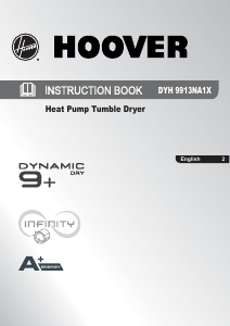Bruksanvisning Hoover DYH 9913NA1X-80 Torktumlare