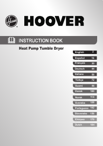 Priročnik Hoover LLH D813A2X-S Sušilni stroj
