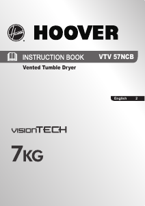 Bruksanvisning Hoover VTV 57NCB-80 Torktumlare