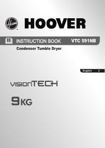 Bruksanvisning Hoover VTC 591NB-80 Torktumlare