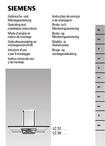 Handleiding Siemens LC57650 Afzuigkap