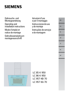 Handleiding Siemens LC86K950 Afzuigkap