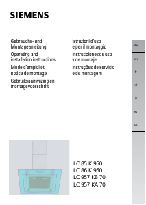 Manual de uso Siemens LC957KB70 Campana extractora