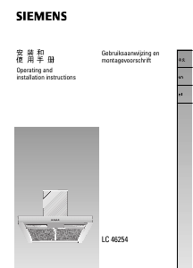 Handleiding Siemens LC46254 Afzuigkap