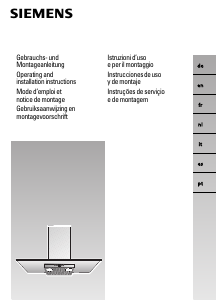 Manual de uso Siemens LC957GA40 Campana extractora