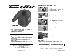 Handleiding Coleman 4D QuickPump Opblaaspomp
