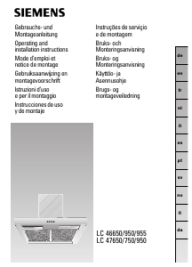 Manual de uso Siemens LC46955 Campana extractora