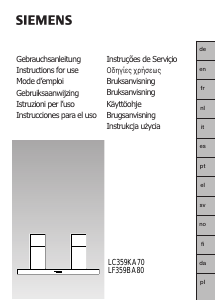 Bedienungsanleitung Siemens LF359BA80 Dunstabzugshaube