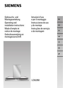 Manuale Siemens LC956BA70 Cappa da cucina