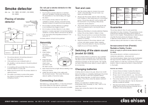 Manual Clas Ohlson 32-3382 Smoke Detector