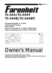 Handleiding Farenheit TI-344 Autoradio