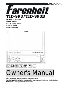 Handleiding Farenheit TID-893 Autoradio