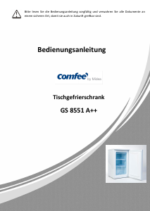 Bedienungsanleitung Comfee GS 8551 Gefrierschrank