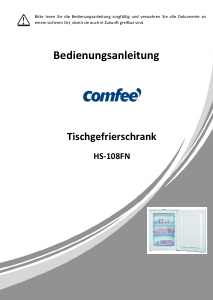Bedienungsanleitung Comfee HS-108FN Gefrierschrank
