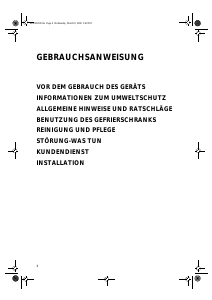 Bedienungsanleitung Bauknecht GKNA 2054 Gefrierschrank