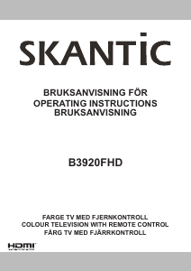 Handleiding Skantic B3920FHD LED televisie