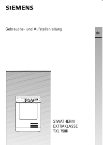 Bedienungsanleitung Siemens WTXL750K Trockner