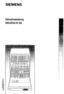 Manual Siemens SE20890 Dishwasher