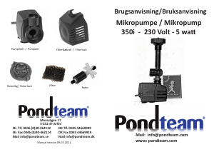 Bruksanvisning Pondteam 35i Fontänpump